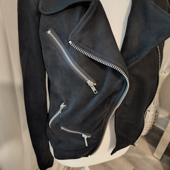 Vici Black Vegan Suede Moto Market Jacket - Picture 5 of 11